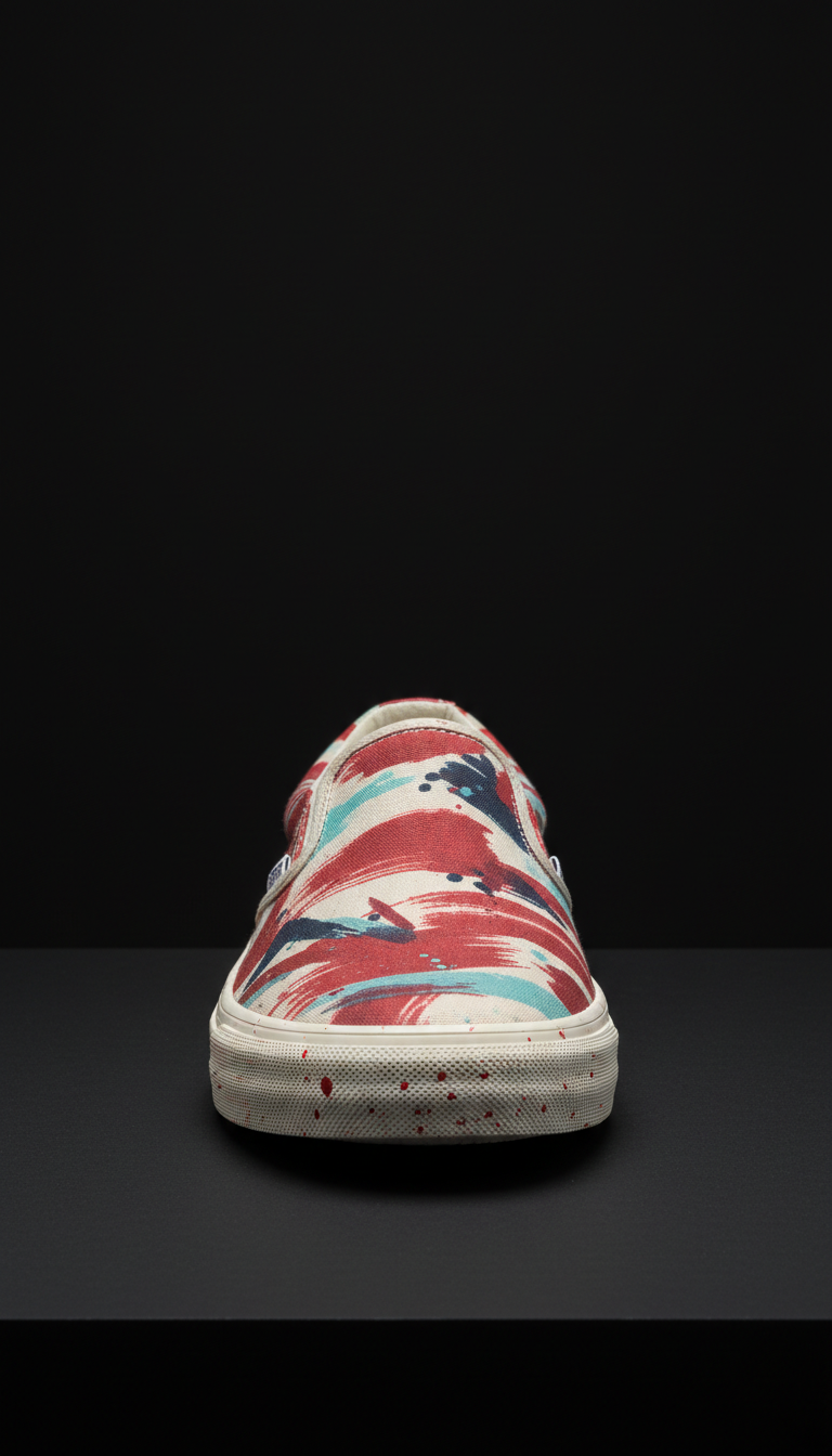 Men Sneakers-BLACK RED